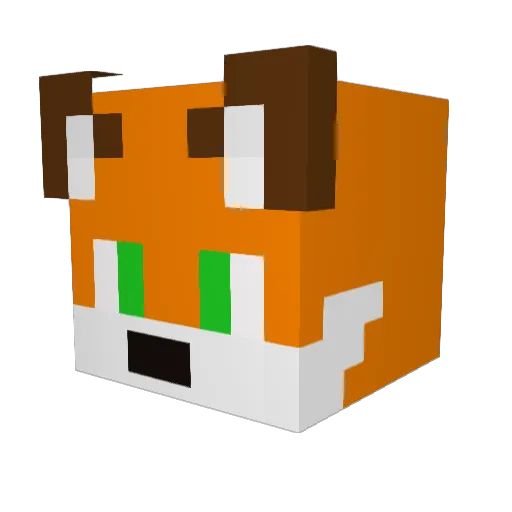 luxsnpes Minecraft avatar head, 3D render