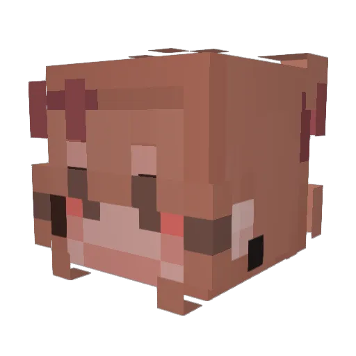 luxtetium Minecraft avatar head, 3D render