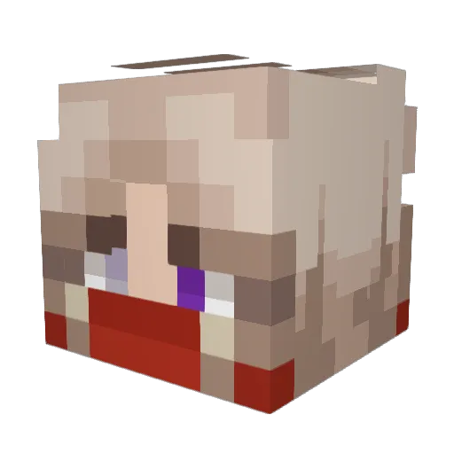 luxxrae Minecraft avatar head, 3D render