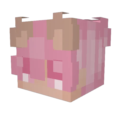 luxxurry Minecraft avatar head, 3D render