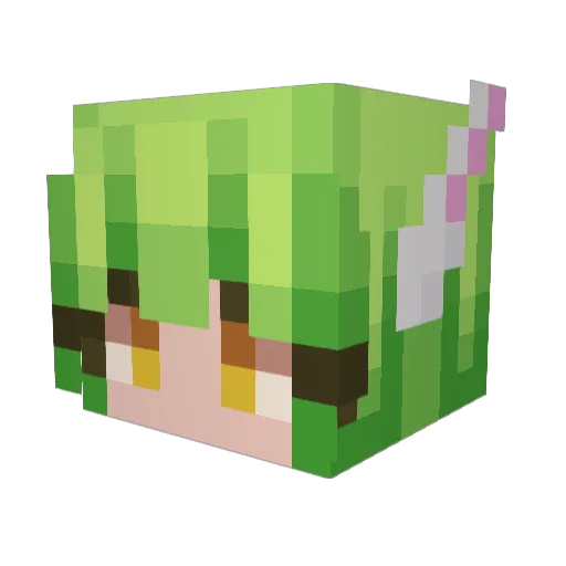 luxxvenus Minecraft avatar head, 3D render