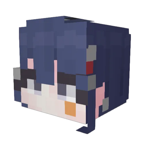 luyanniiii Minecraft avatar head, 3D render