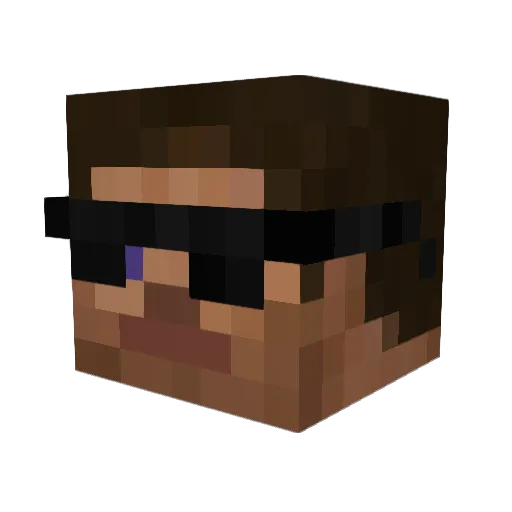 luyis Minecraft avatar head, 3D render