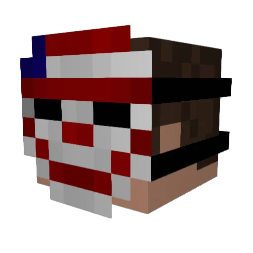 luzapro Minecraft avatar head, 3D render
