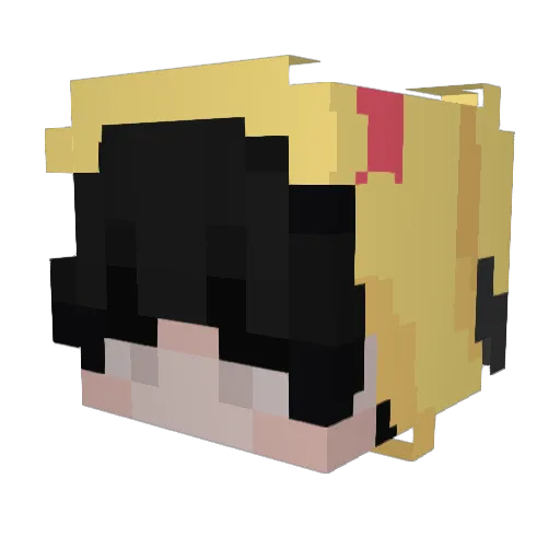 luzdev Minecraft avatar head, 3D render