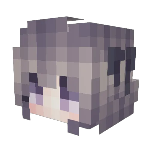 luzlamelo Minecraft avatar head, 3D render