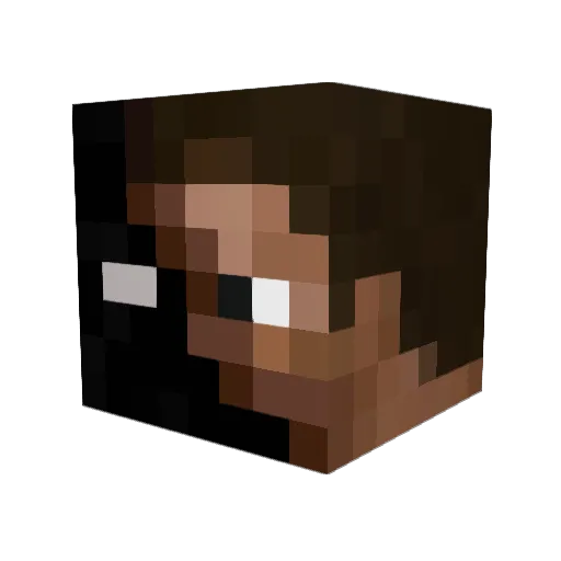 luznejajca Minecraft avatar head, 3D render