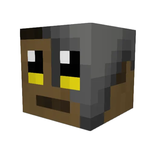 luznybat420 Minecraft avatar head, 3D render