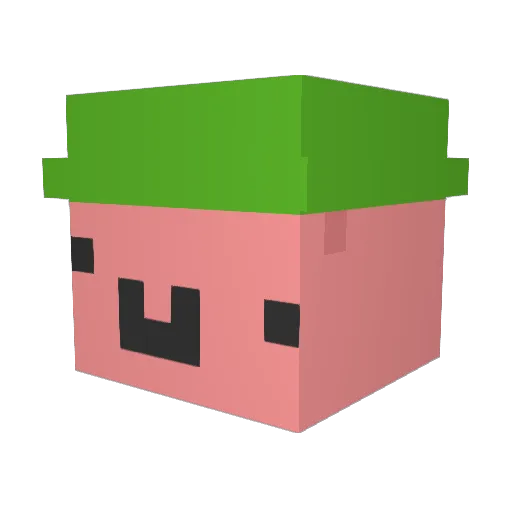 luzorex Minecraft avatar head, 3D render