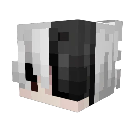 luztral Minecraft avatar head, 3D render