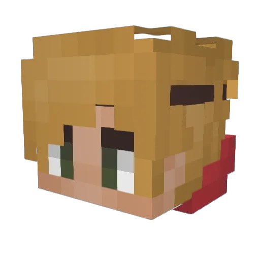 luzuk12 Minecraft avatar head, 3D render