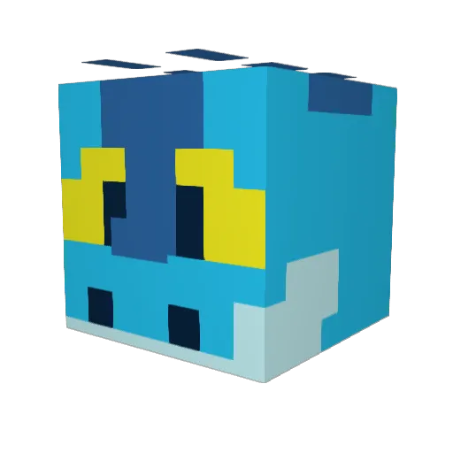 luzzytheray Minecraft avatar head, 3D render