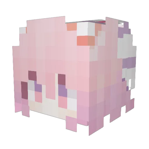 lv_xiaoshu Minecraft avatar head, 3D render