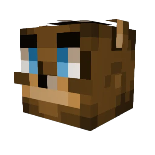lvcac Minecraft avatar head, 3D render