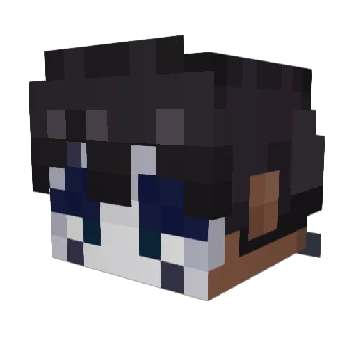 lvckstar Minecraft avatar head, 3D render
