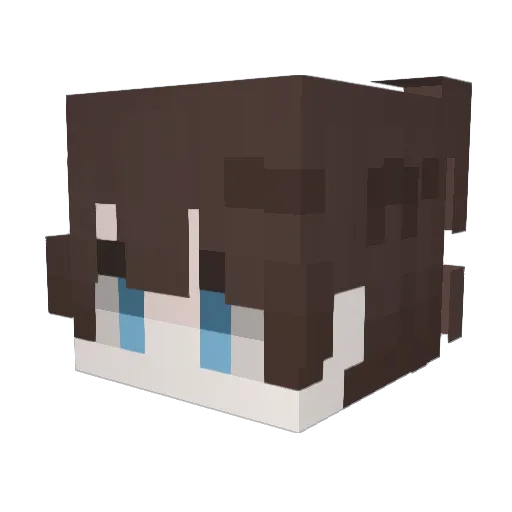 lvkezw Minecraft avatar head, 3D render