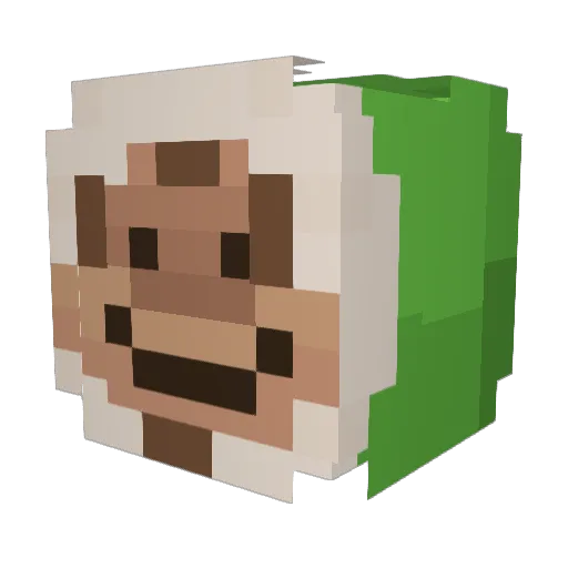 lvklas Minecraft avatar head, 3D render