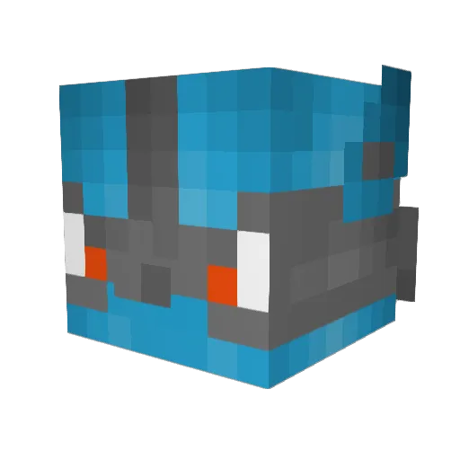 lvl100Lucario Minecraft avatar head, 3D render