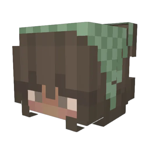 lvl3y Minecraft avatar head, 3D render