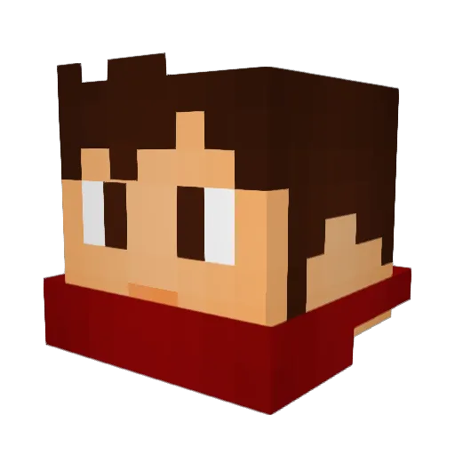 lvlito Minecraft avatar head, 3D render