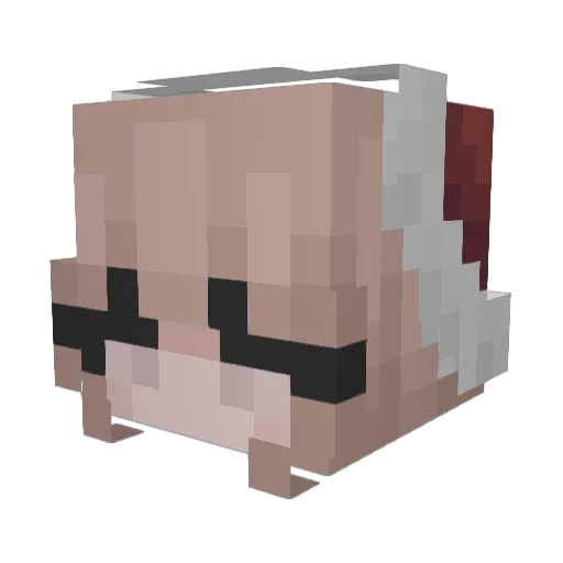 lvlliee Minecraft avatar head, 3D render