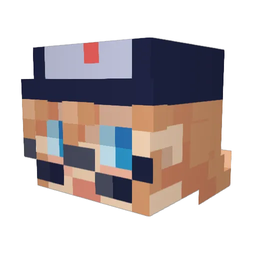lvqc Minecraft avatar head, 3D render