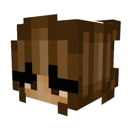 lvrajane Minecraft avatar head, 3D render