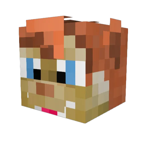 lvrianna Minecraft avatar head, 3D render