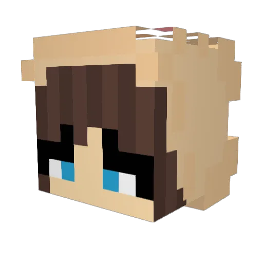 lvrmingyu Minecraft avatar head, 3D render