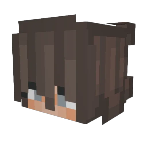 lvrqs Minecraft avatar head, 3D render
