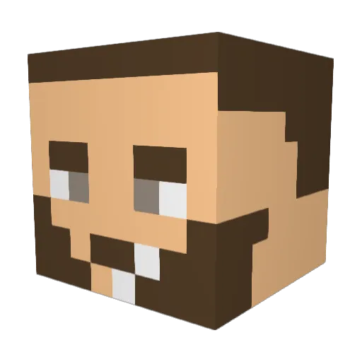 lvt1 Minecraft avatar head, 3D render