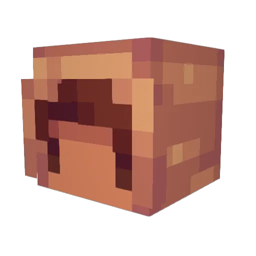 lvukas Minecraft avatar head, 3D render