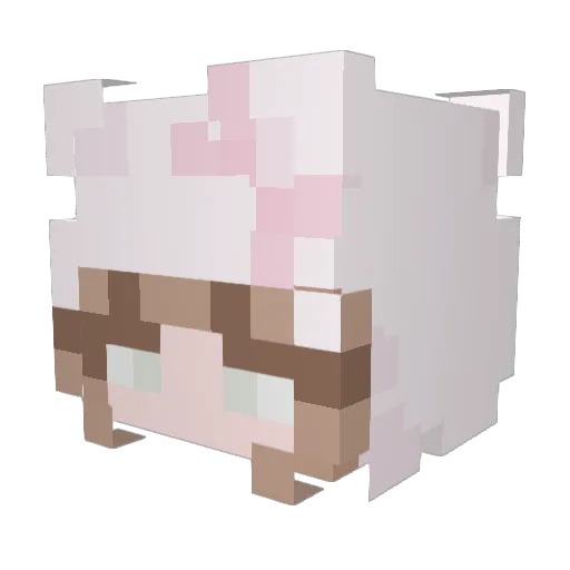 lvvcii Minecraft avatar head, 3D render