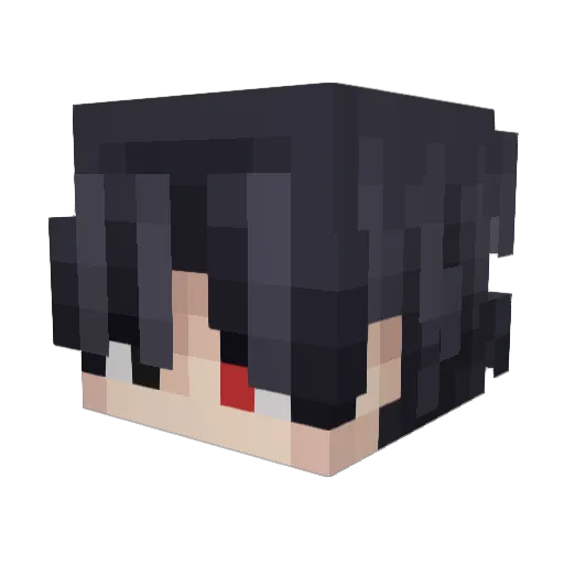 lvvshy Minecraft avatar head, 3D render