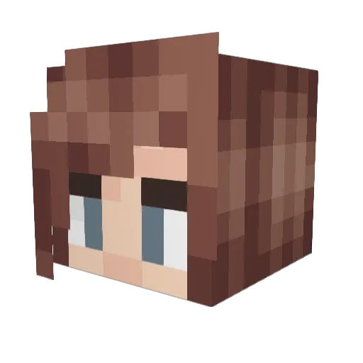 lwanda Minecraft avatar head, 3D render