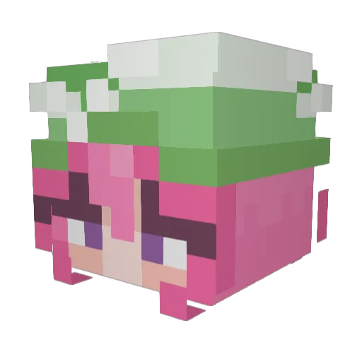 lwlz Minecraft avatar head, 3D render