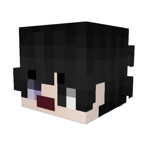lwmma Minecraft avatar head, 3D render