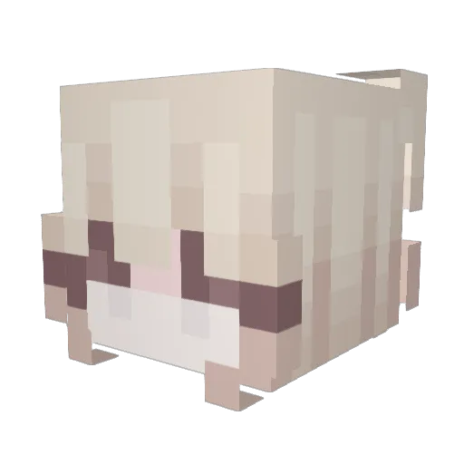 lwoves Minecraft avatar head, 3D render