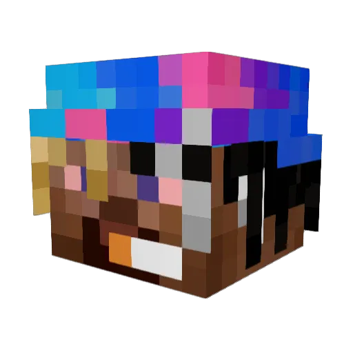 lwsr Minecraft avatar head, 3D render