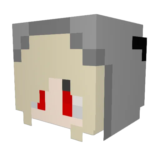 lwuw Minecraft avatar head, 3D render
