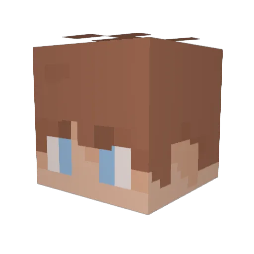 lwyron Minecraft avatar head, 3D render