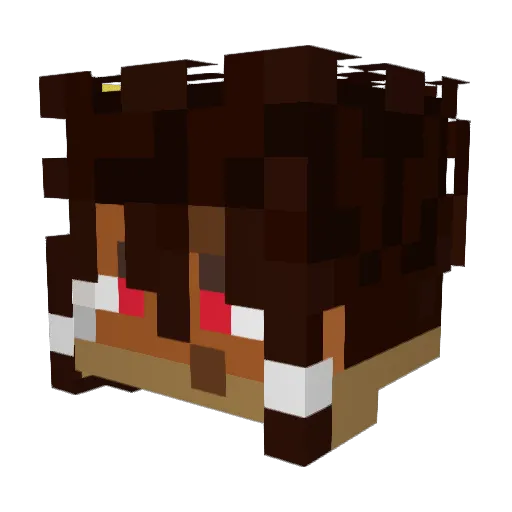 lx_martian Minecraft avatar head, 3D render