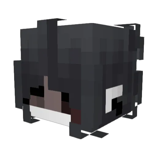 lxcrv Minecraft avatar head, 3D render
