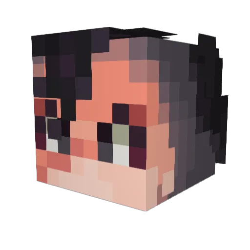 lxcyyy Minecraft avatar head, 3D render