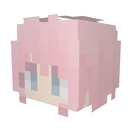 lxhhd Minecraft avatar head, 3D render