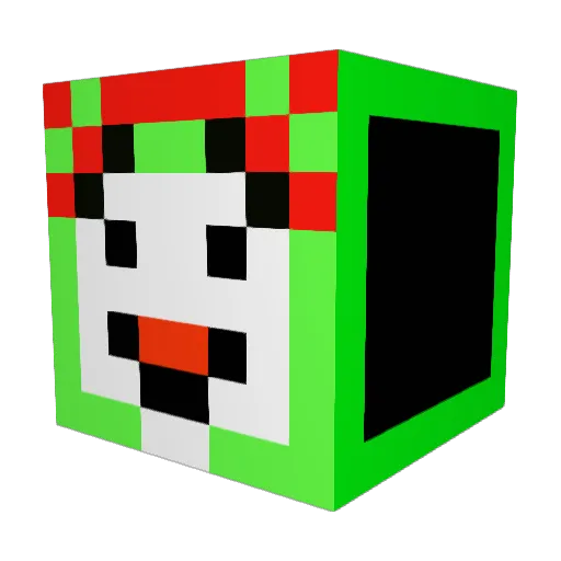 lxhwxn Minecraft avatar head, 3D render