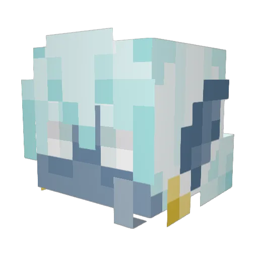 lxilow Minecraft avatar head, 3D render