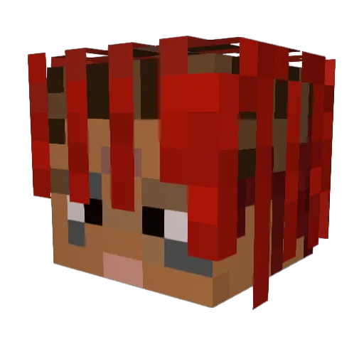 lxndino Minecraft avatar head, 3D render