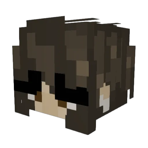 lxnely_rxse Minecraft avatar head, 3D render