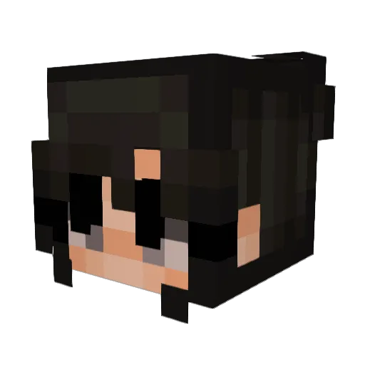 lxshi Minecraft avatar head, 3D render